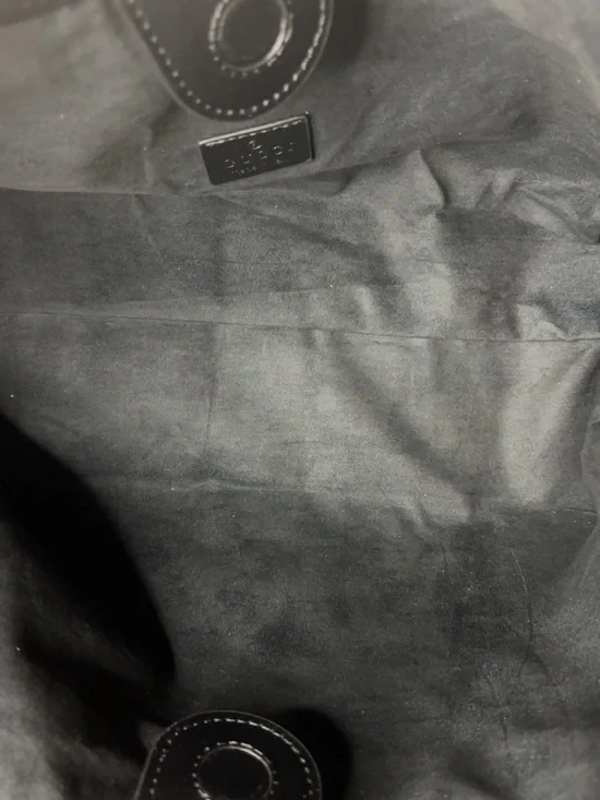 Source Unknown Black Women's Tote with Green and Red Stripe - Picture 4 of 4